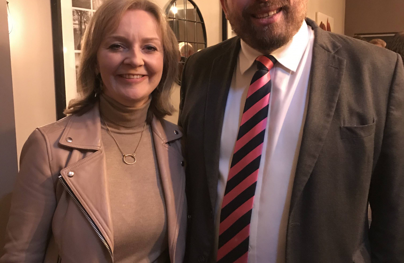 With Liz Truss MP during the campaign