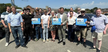 Greg Hands and party activists in Selby
